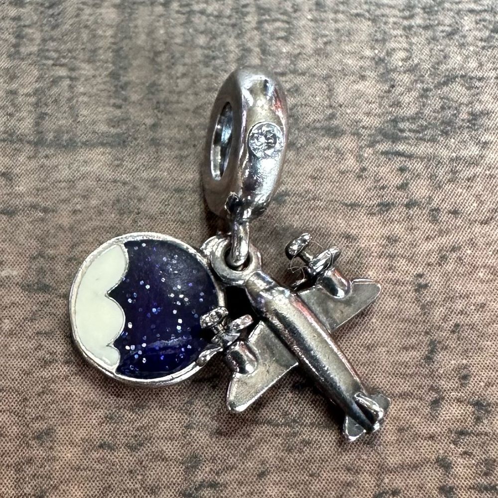 Travel Plane Pandora Charm